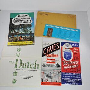 Vintage Pennsylvania Travel Literature Vacation Pleasures Caves Roosevelt Highwa